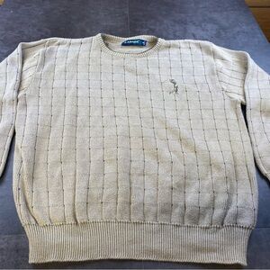 VTG Caramel Men's Golf Sweater in Light Tan Size Medium